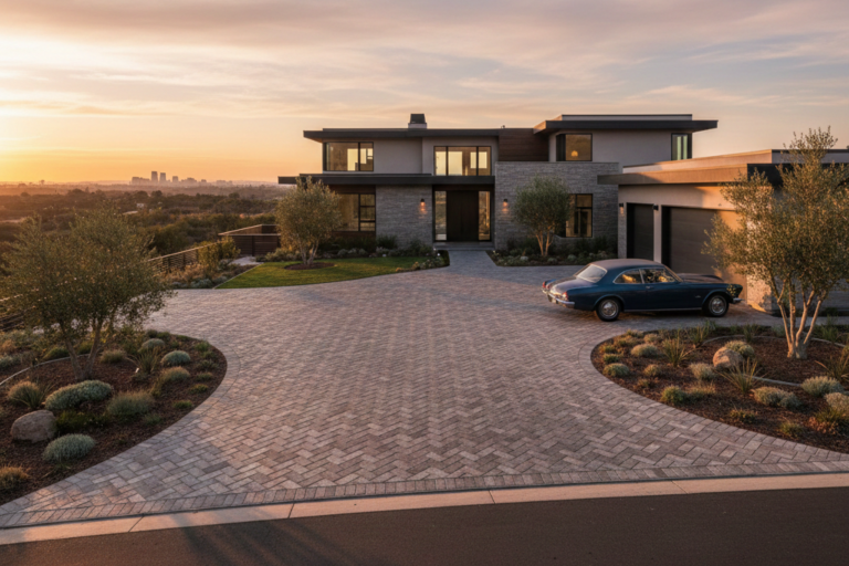 Block paving driveway visualisation example